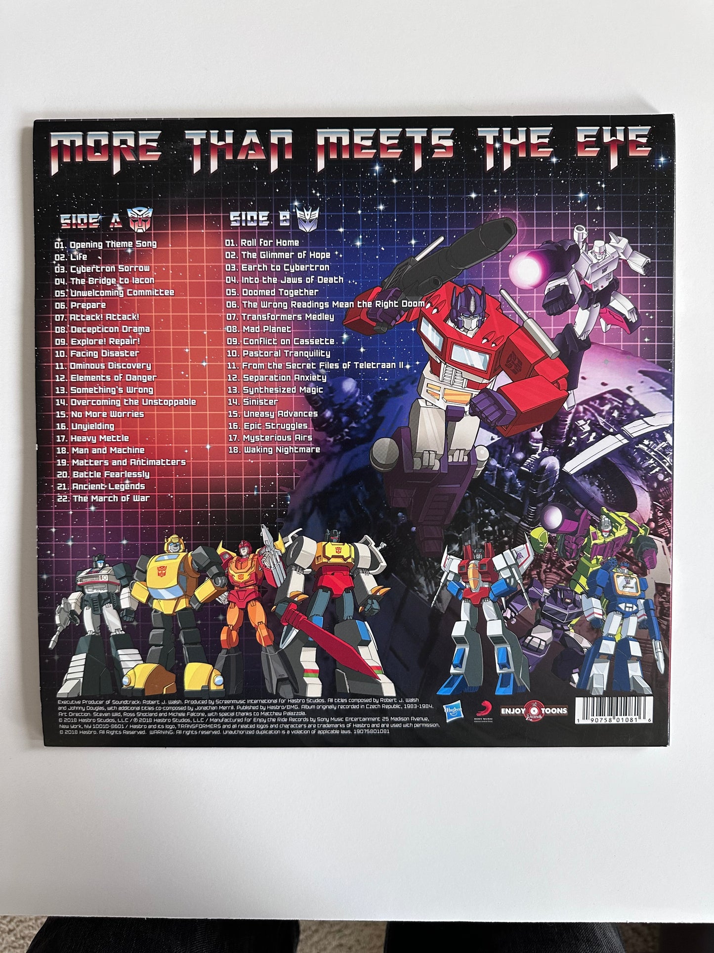 Transformers G1 Soundtrack SEALED Enjoy The Ride Records - OPTIMUS PRIME edition