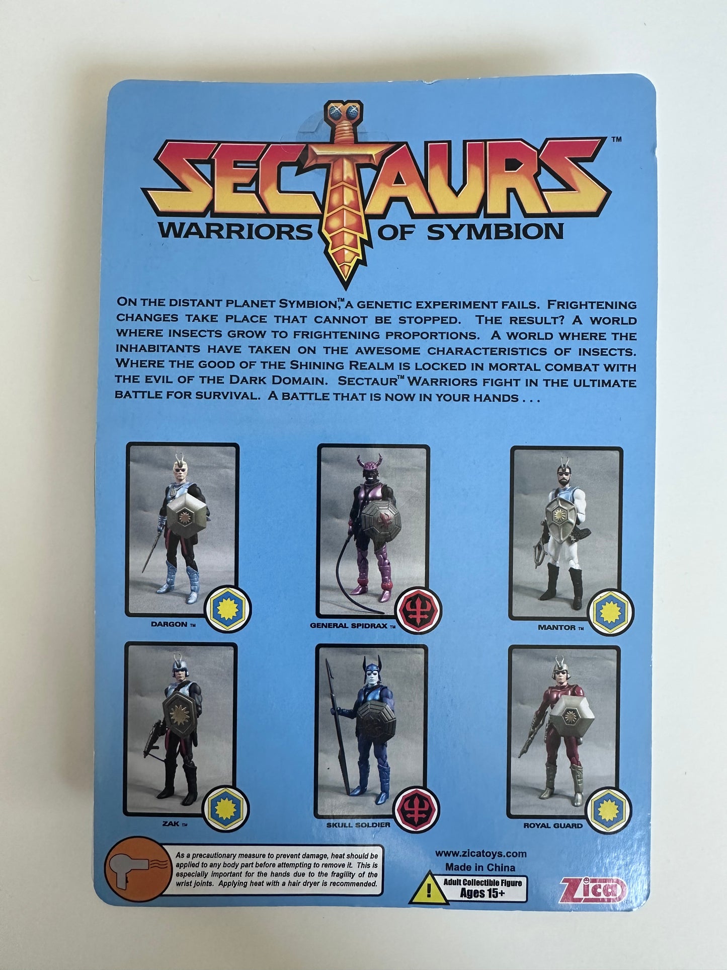 Sectaurs Warriors of Symbion 3.75”/1:18 scale General Spidrax action figure (MOC)