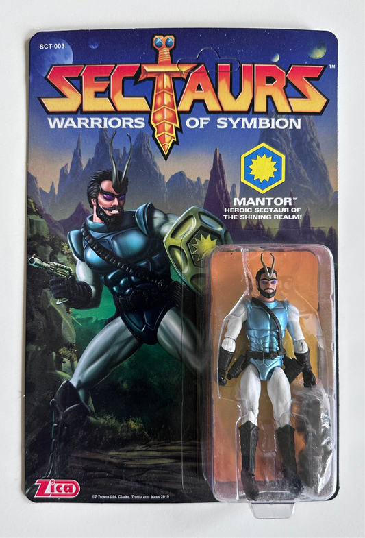 Sectaurs Warriors of Symbion 3.75”/1:18 scale Mantor action figure (MOC)